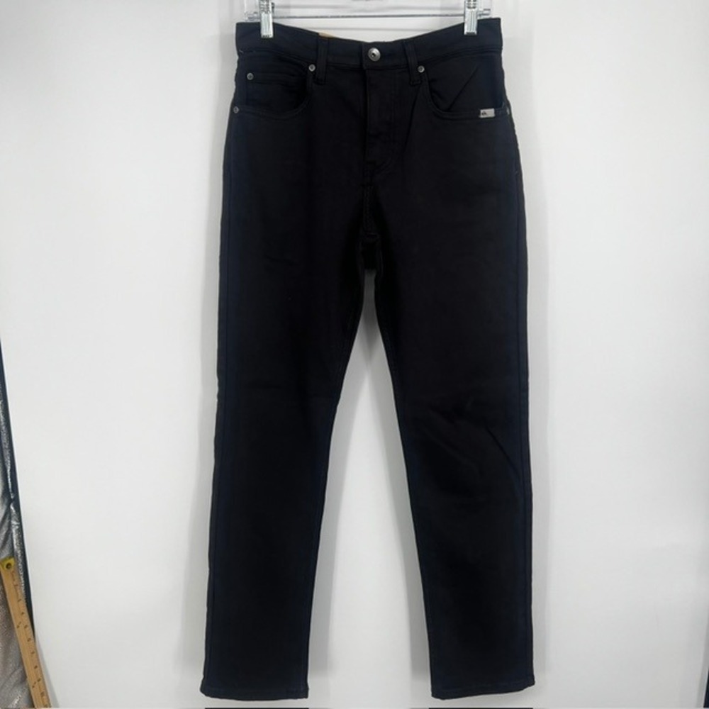 NWT Quiksilver Men's Far Out Stretch 5 Pkt Pants Black Straight Fit Size 30x32